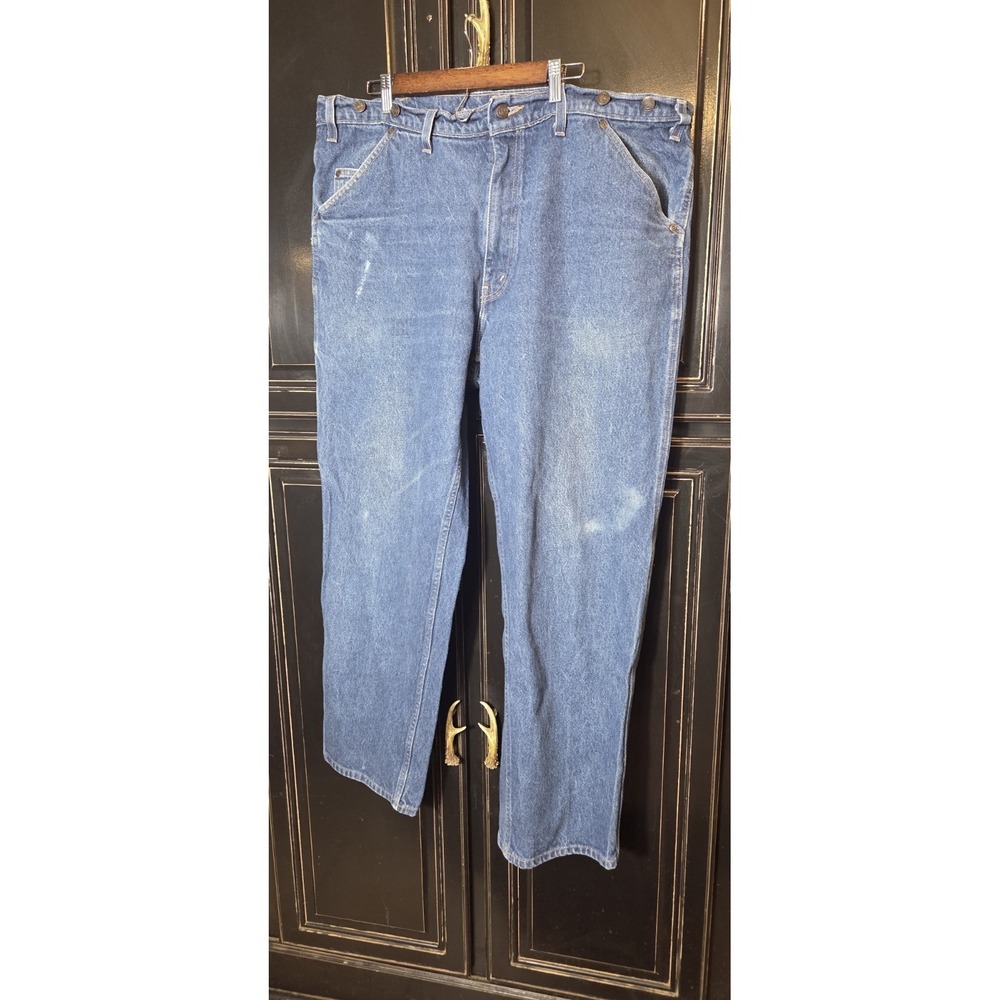 Vintage Wild Ass Jeans 44x32,USA Made, Workwear,  Casual,suspender Ready